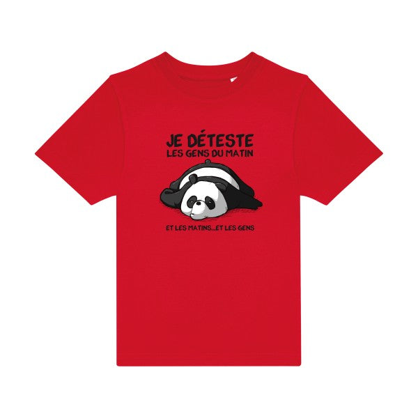 t-shirt humour enfant -Pas-du-matin- couleur  Red-