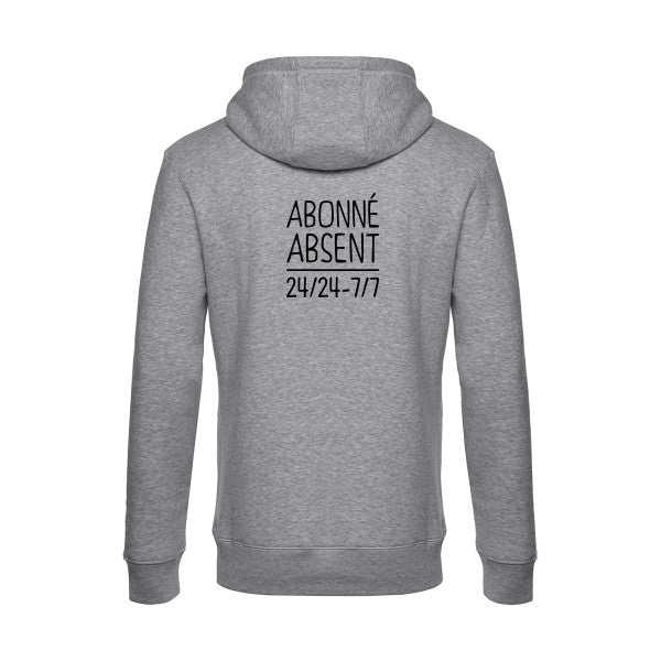 Abonne-absent sweat shirt original Heather Grey flex Noir impression Dos