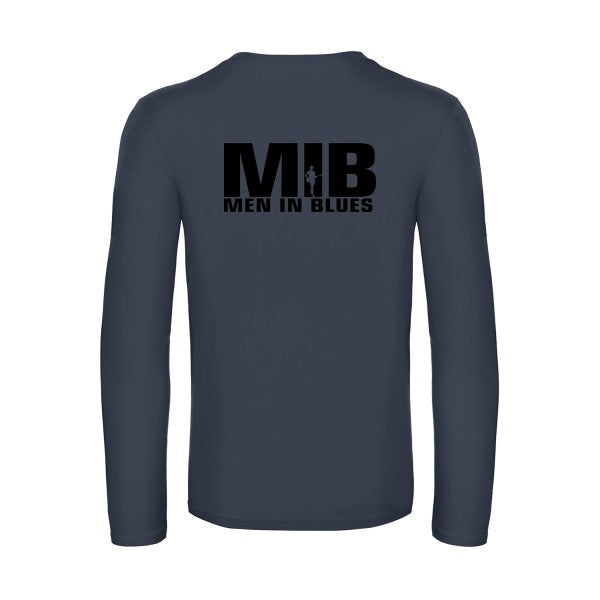 men in blues - t shirt- manches- longues- original- humour- Navy impression Dos