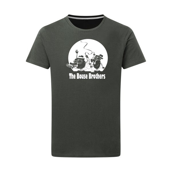 The Bouse Brothers -Flex Blanc sur T-shirt SG  Charcoal  5XL