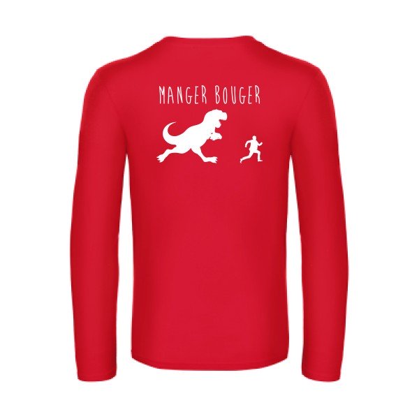 manger bouger - t shirt- manches- longues- original- humour- Red impression Dos