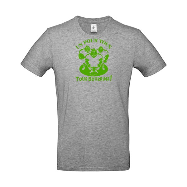 Un pour tous, Tous bourrins ! flex Vert pomme B&C - E190 T-shirt|Sport Grey||5XL