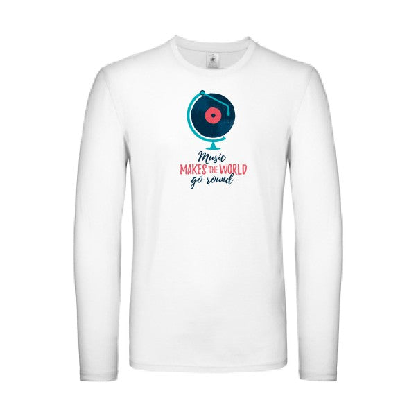 Music make world go round B&C - E150 LSL T-shirt manches longues léger