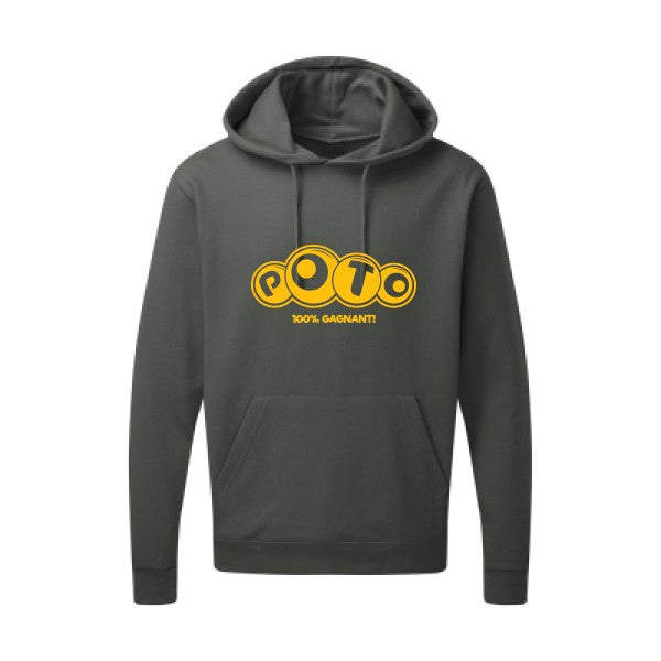 Poto jaune Or |Sweat capuche imprimé homme