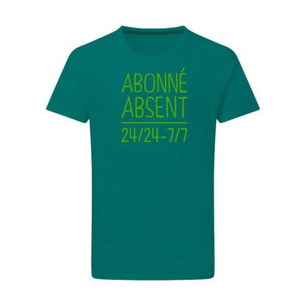 Abonné absent vert pomme -Flex vert pomme sur T-shirt SG  Emerald Green  2XL