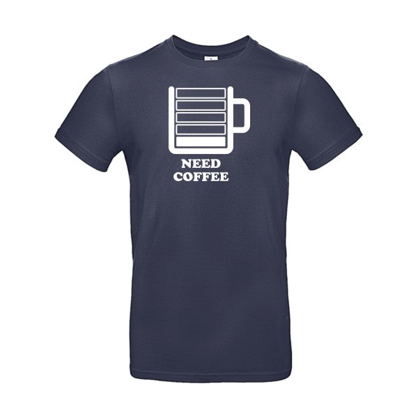 Need Coffee B&C- T-shirt E190|Navy Blue||2XL