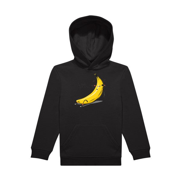 sweat capuche enfant Black Je-garde-la-banane-!