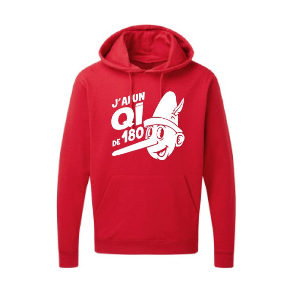 Quotient intellectuel |Sweat  capuche humoristique Blanc 