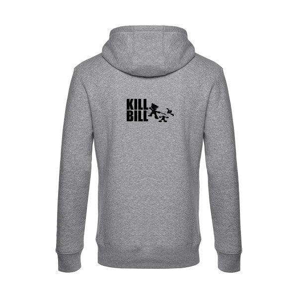 kill-bill sweat shirt original Heather Grey flex Noir impression Dos