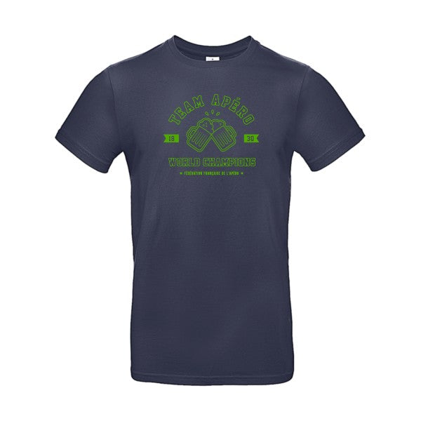 Team apéro flex Vert pomme B&C - E190 T-shirt|Navy Blue||2XL