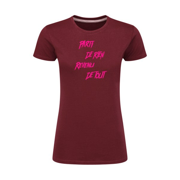 Parti de rien Rose Fluo |T shirt original femme|SG