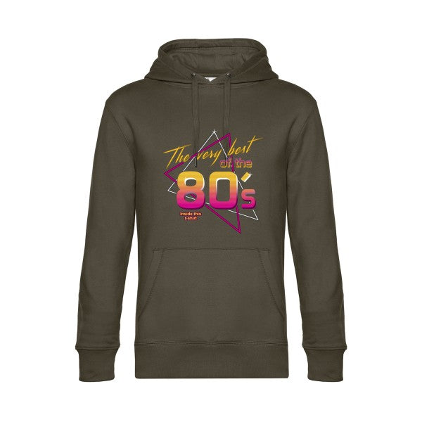 annee-80s- Sweat à capuche original Khaki - RueDuTeeshirt