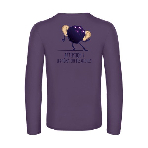 mures-t-shirt-manches-longues-original-humour -Urban Purple