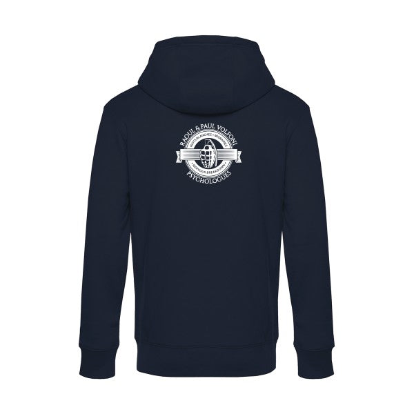 Volfoni sweat shirt original Navy Blue flex Blanc impression Dos