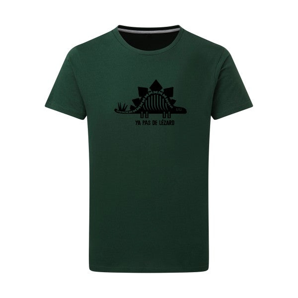 Ya pas de lézard noir -Flex noir sur T-shirt SG  Bottle Green  2XL