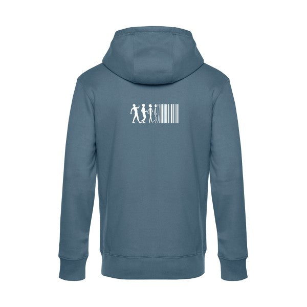 code-barre sweat shirt original nordic blue flex Blanc impression Dos