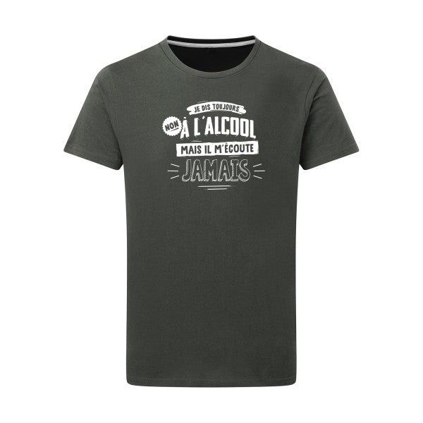 Non à l'alcool  - Flex Blanc Tshirt original Charcoal  5XL