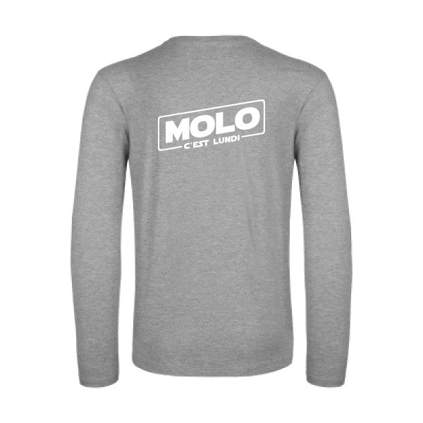 molo c est lundi - t shirt- manches- longues- original- humour- Sport Grey impression Dos