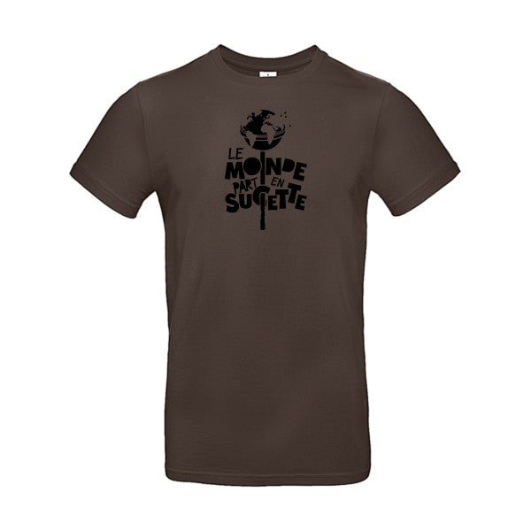 Le Monde part en Sucette Flex noir |E190 T-shirt|Brown||2XL