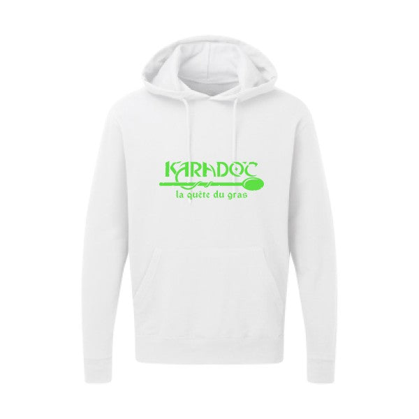 Karadoc Vert fluo |Sweat capuche imprimé homme