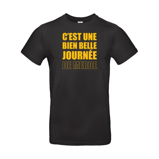 Journée de m...Flex jaune or- T-shirt E190|Black||5XL