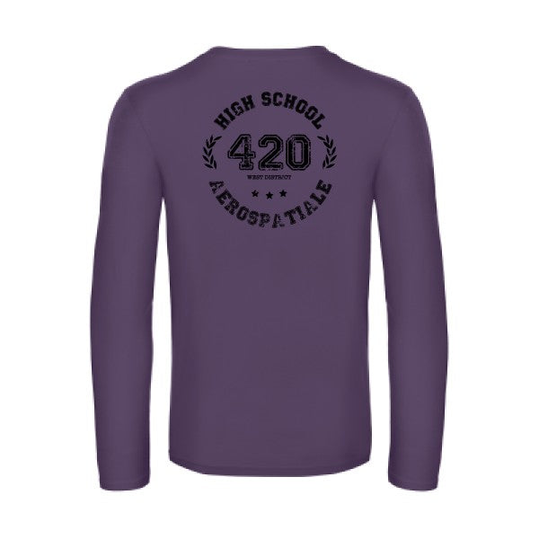very high school - t shirt- manches- longues- original- humour- Urban Purple impression Dos