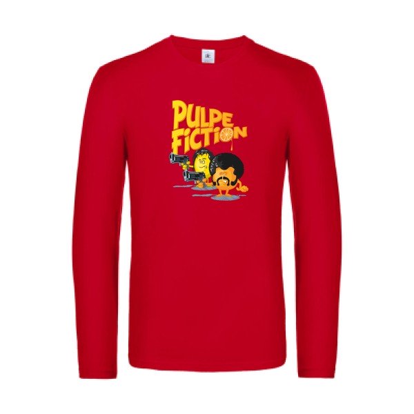 pulpe-fiction-t-shirt-manches-longues-original-humour -Red