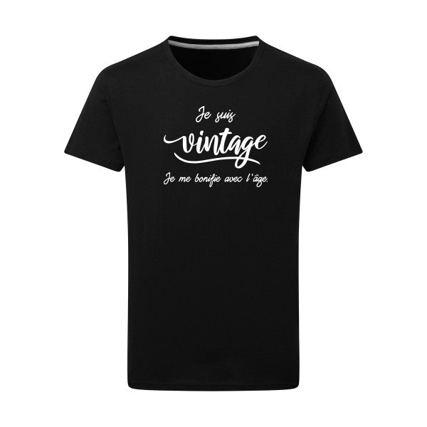 Je suis vintage  - Flex Blanc Tshirt original Dark Black  4XL