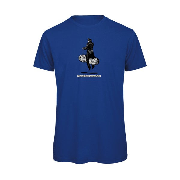 T-shirt humour original Partir En Cacahuete T Shirt couleur Royal Blue
