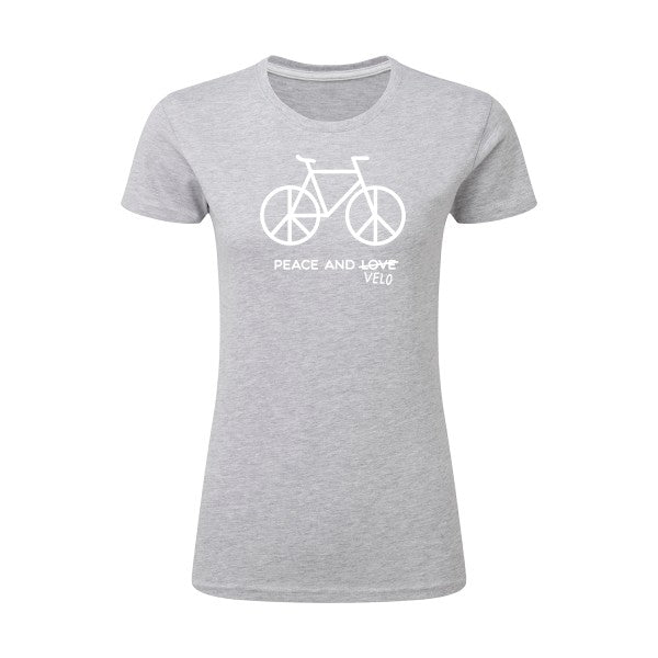 Peace and vélo Blanc |T shirt original femme|SG