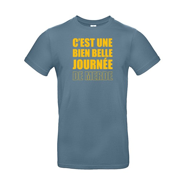 Journée de m...Flex jaune or- T-shirt E190|Stone Blue||2XL