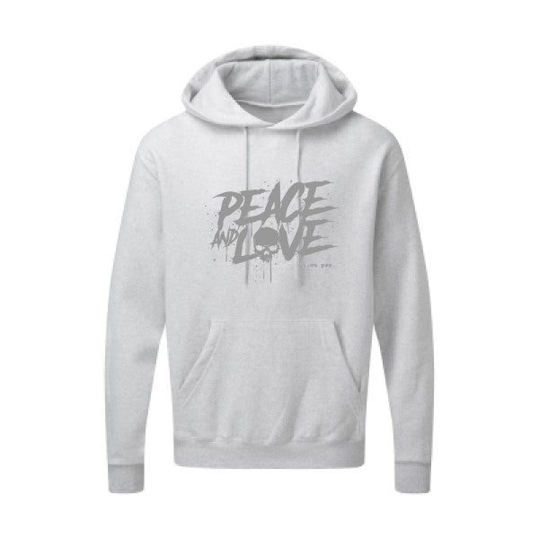 Peace or no peace |Sweat  capuche humoristique Gris 