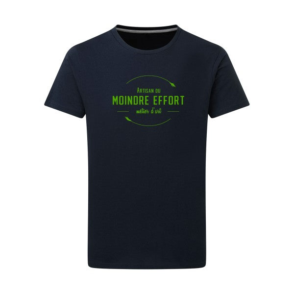 Artisan du moindre effort vert pomme -Flex vert pomme sur T-shirt SG  Navy  5XL