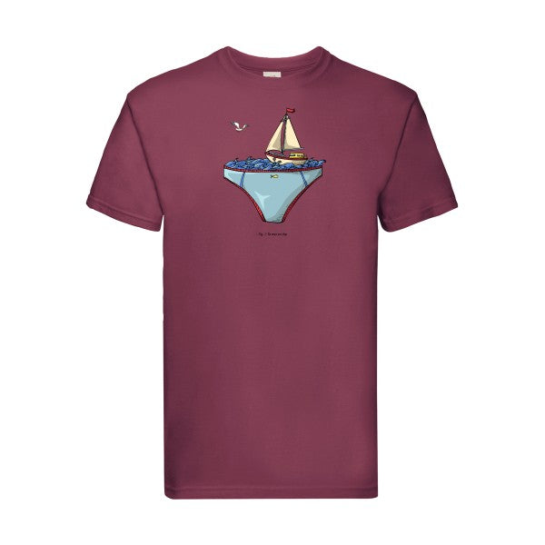 Ta mer en slip Fruit of the loom 205 g/m² T-shirt/ bordeaux