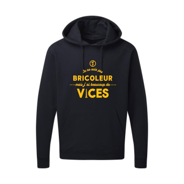 JE NE SUIS PAS BRICOLEUR jaune Or |Sweat capuche imprimé homme