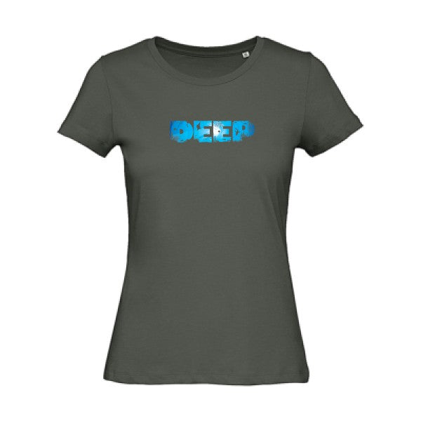 deep- - t-shirt original femme Millennial Khaki