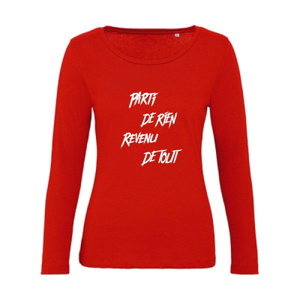 Parti de rien Blanc |   T shirt manches longues femme|100% bio