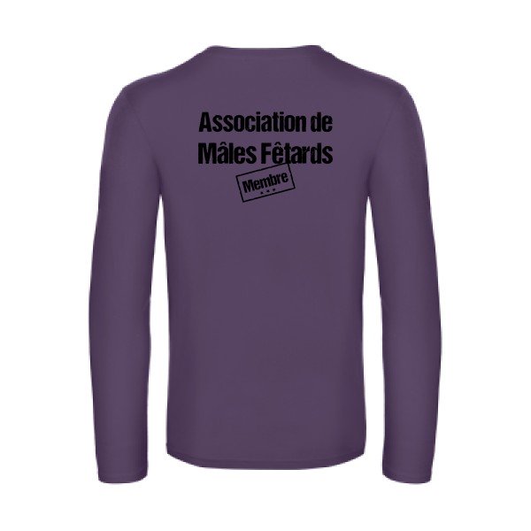 association de males fetards - t shirt- manches- longues- original- humour- Urban Purple impression Dos