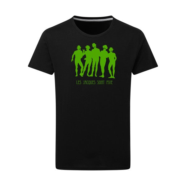 Les Jacques sont Five vert pomme -Flex vert pomme sur T-shirt SG  Dark Black  4XL