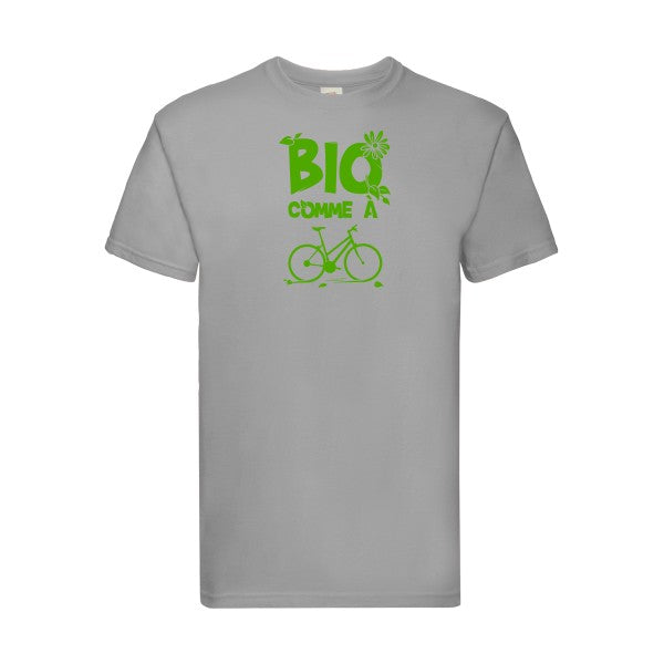 T-shirt|Bio comme un vélo |Vert pomme|Fruit of the loom 205  G