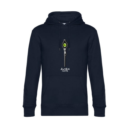 Alien-inside- Sweat à capuche original Navy Blue - RueDuTeeshirt