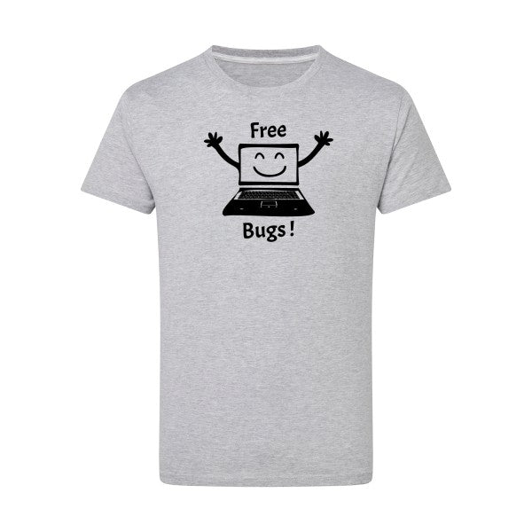 FREE BUGS ! - Flex noir Tshirt original Light Oxford  5XL