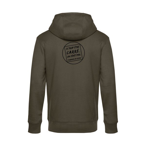 Cercle-vicieux sweat shirt original Khaki flex Noir impression Dos