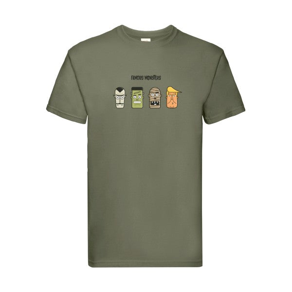 Famous monsters Fruit of the loom 205 g/m² T-shirt/ classic olive