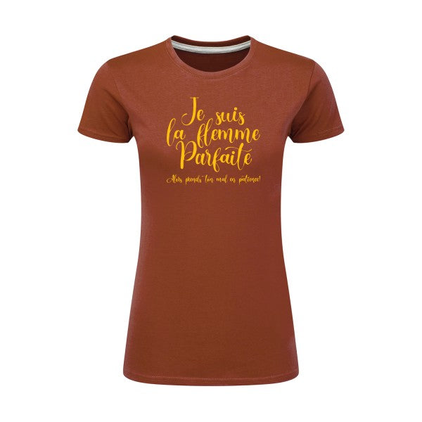 La flemme parfaite | jaune Or |T shirt original femme|SG