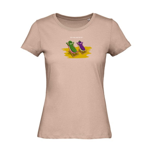On-n-est-pas-bio-la-?- - t-shirt original femme Millennial Pink