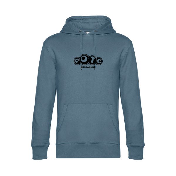 Poto sweat shirt original nordic blue flex Noir impression Face