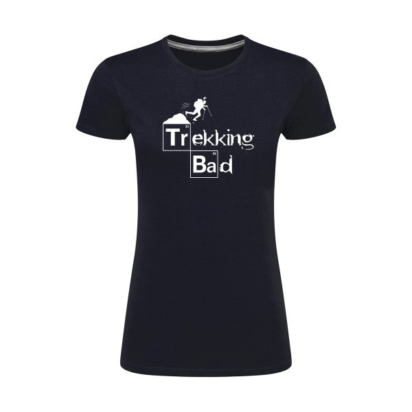 Trekking bad | Blanc |T shirt original femme|SG