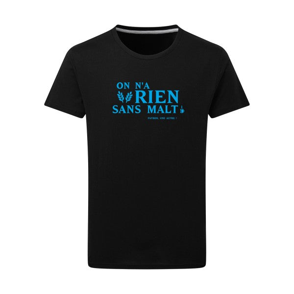 On n'a rien sans malt - Flex bleu clair Tshirt original Dark Black  4XL