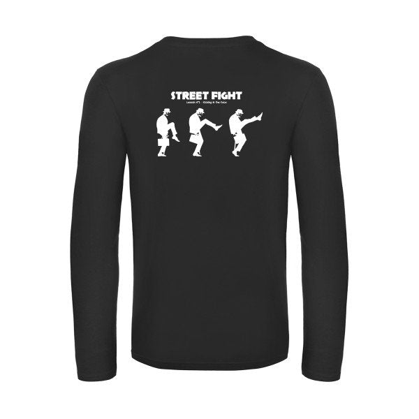 british fight - t shirt- manches- longues- original- humour- Black impression Dos